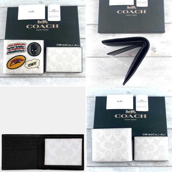 COACH | MARVEL Men’s 3-in-1 Wallet With Patches - Picture 16 of 16